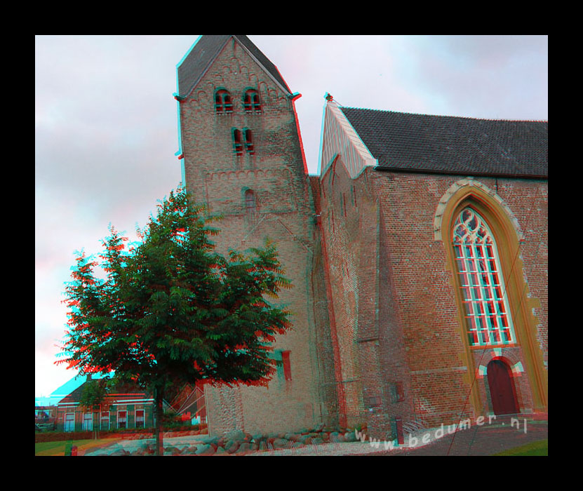 Walfridus kerk Bedum in 3D