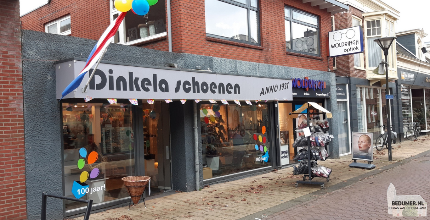 Dinkela Schoenmode in Bedum bestaat honderd jaar - winkelpand Grotestraat